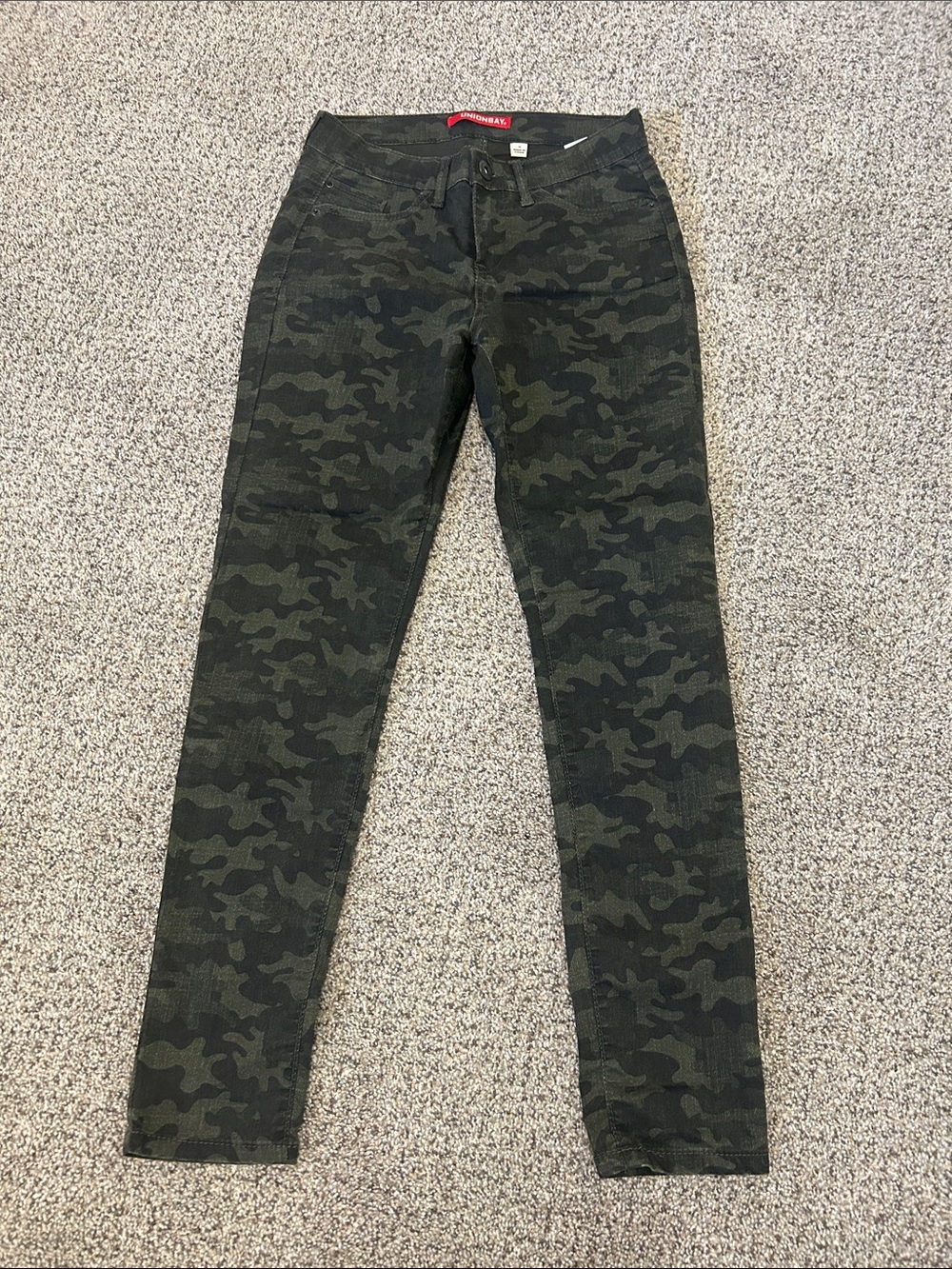 UNIONBAY Olive & Black Camo Skinny Jeans
